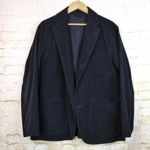 Buck Mason Chore Jacket Mens XL Navy Blue Corduroy Cotton Blazer Utility Preppy - Picture 8 of 15